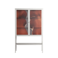 The Art Of Kissing 2 - Loft Cabinet - Nadia Ryder - Chalk - Clear glass