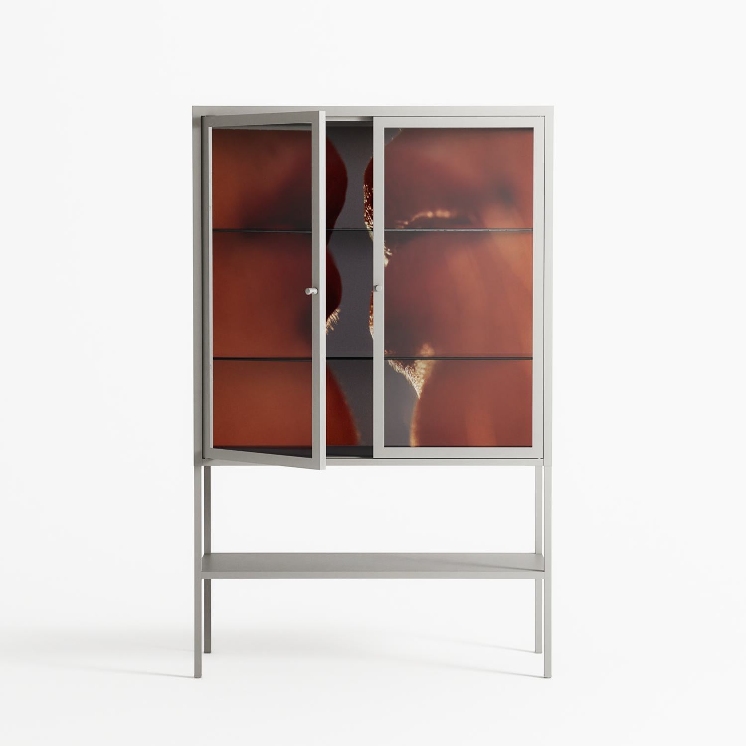The Art Of Kissing 2 - Loft Cabinet - Nadia Ryder - Chalk - Clear glass