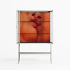 The Art Of Kissing - Loft Cabinet - Nadia Ryder - Chalk - Clear glass