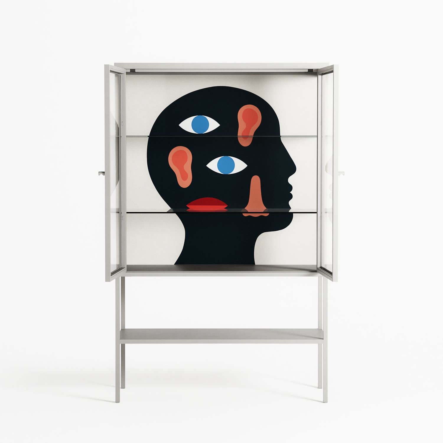 Désordre_Intérieur - Loft Cabinet - David Vanadia - Chalk - Clear glass