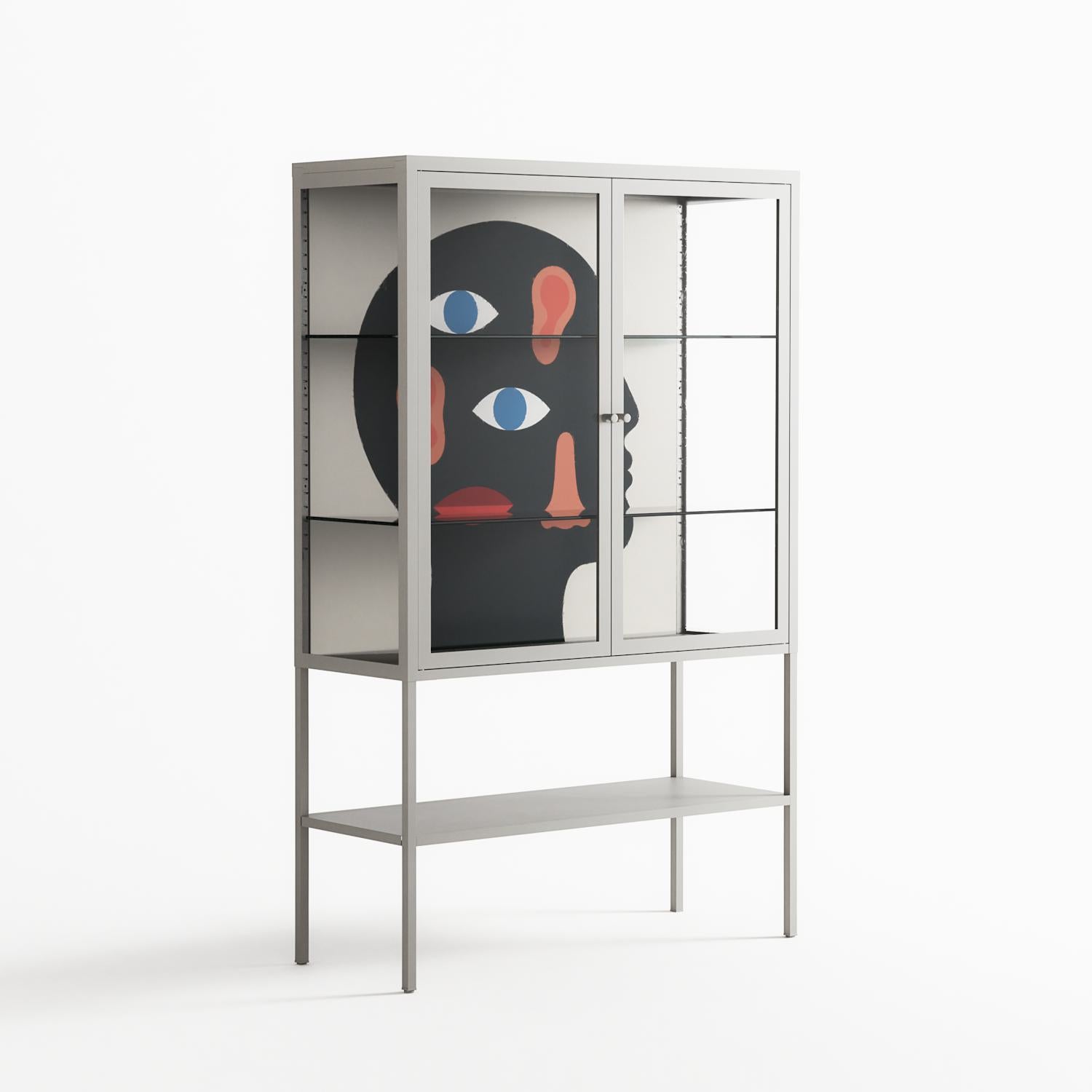Désordre_Intérieur - Loft Cabinet - David Vanadia - Chalk - Clear glass