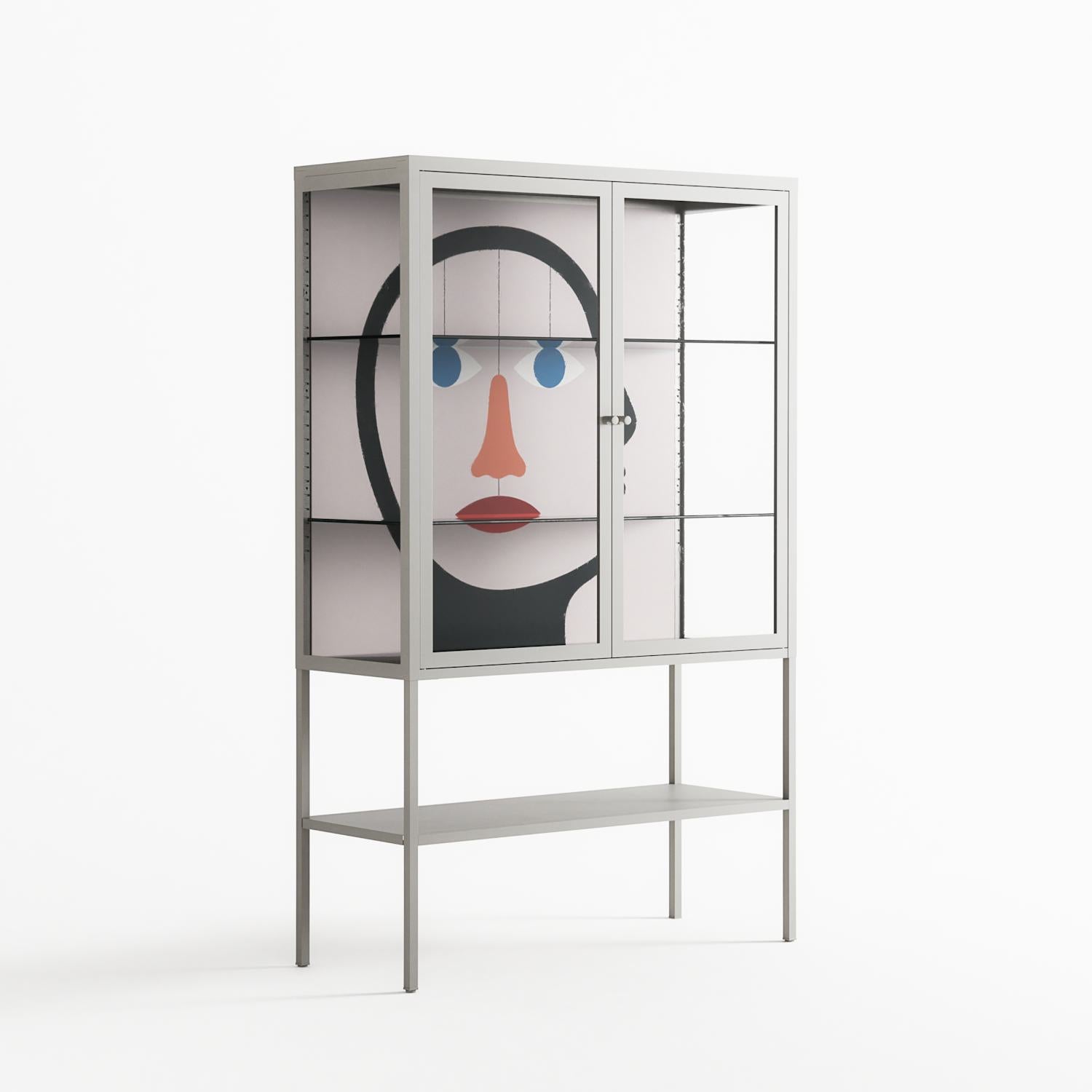 En_Suspend - Loft Cabinet - David Vanadia - Chalk - Clear glass