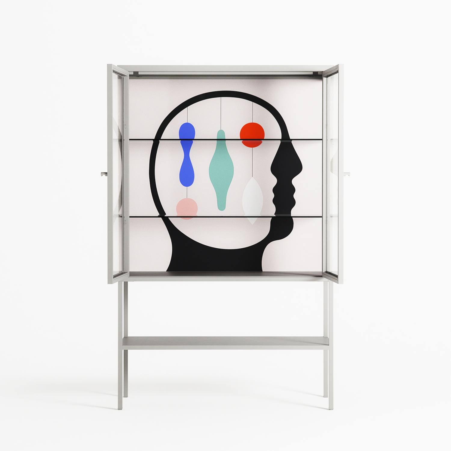 Équilibre_Intérieur - Loft Cabinet - David Vanadia - Chalk - Clear glass