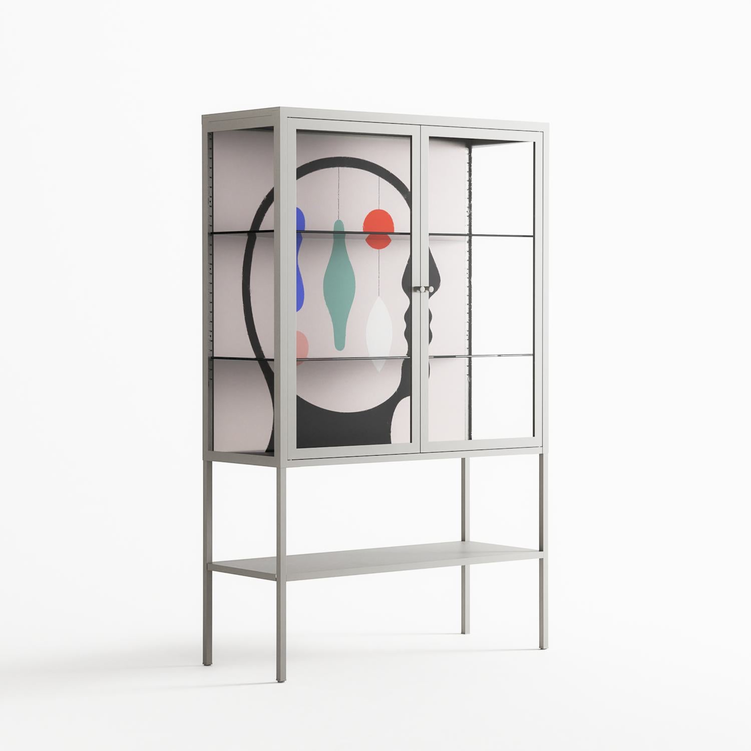 Équilibre_Intérieur - Loft Cabinet - David Vanadia - Chalk - Clear glass