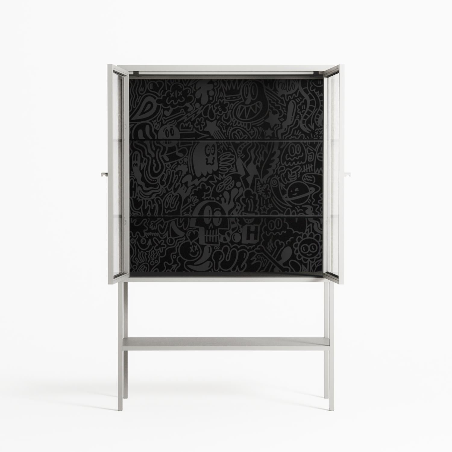 The Single Color - Loft Cabinet - Craig Watkins - Chalk - Clear glass