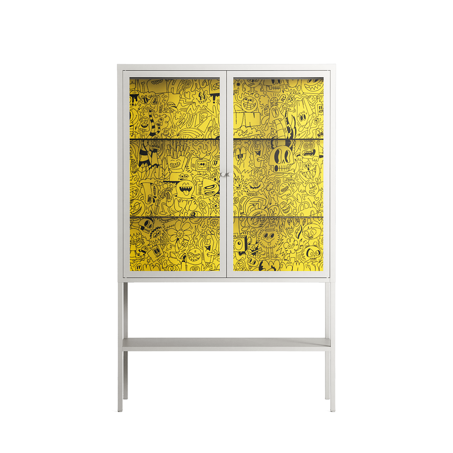 Everything Always - Loft Cabinet - Craig Watkins - Chalk - Clear glass