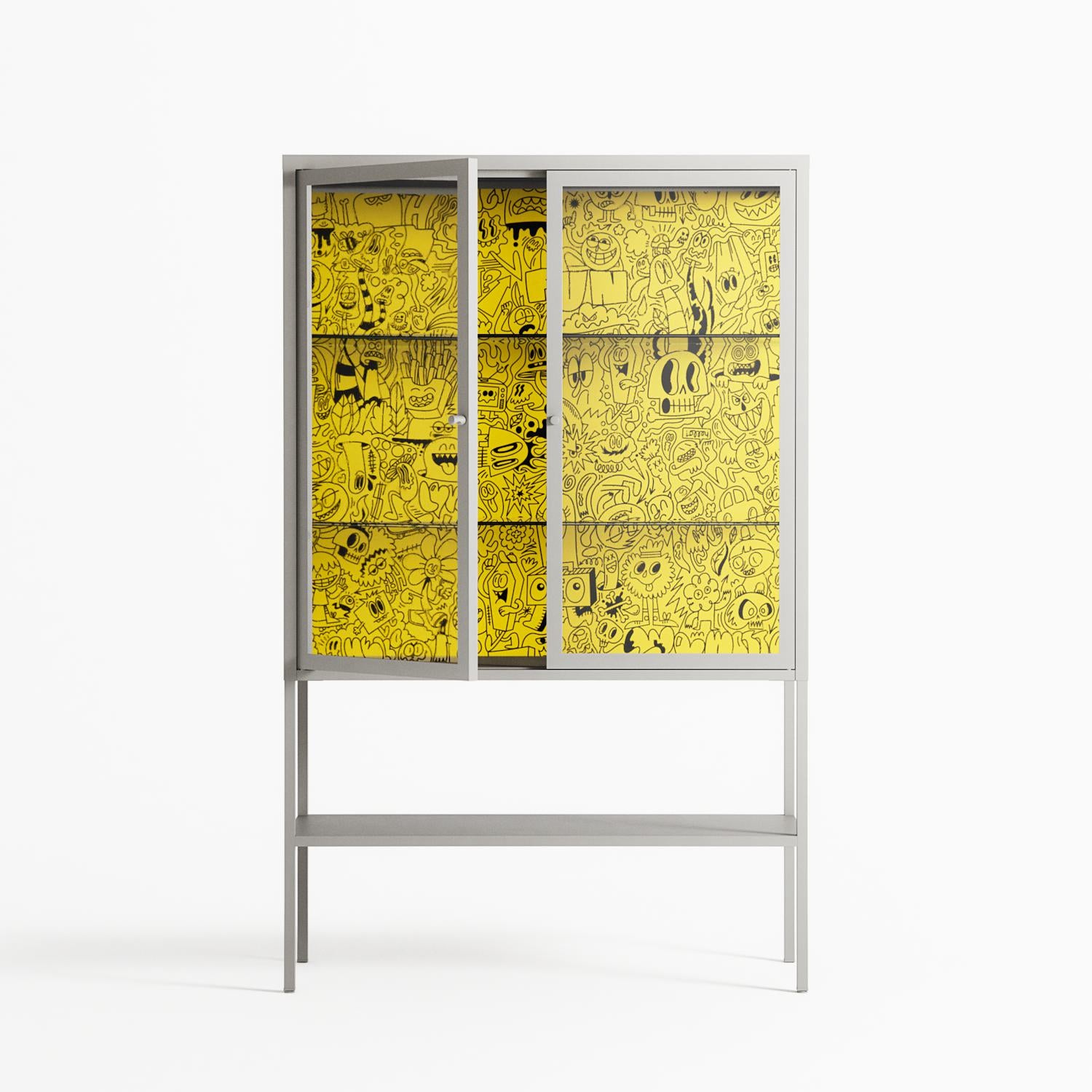 Everything Always - Loft Cabinet - Craig Watkins - Chalk - Clear glass