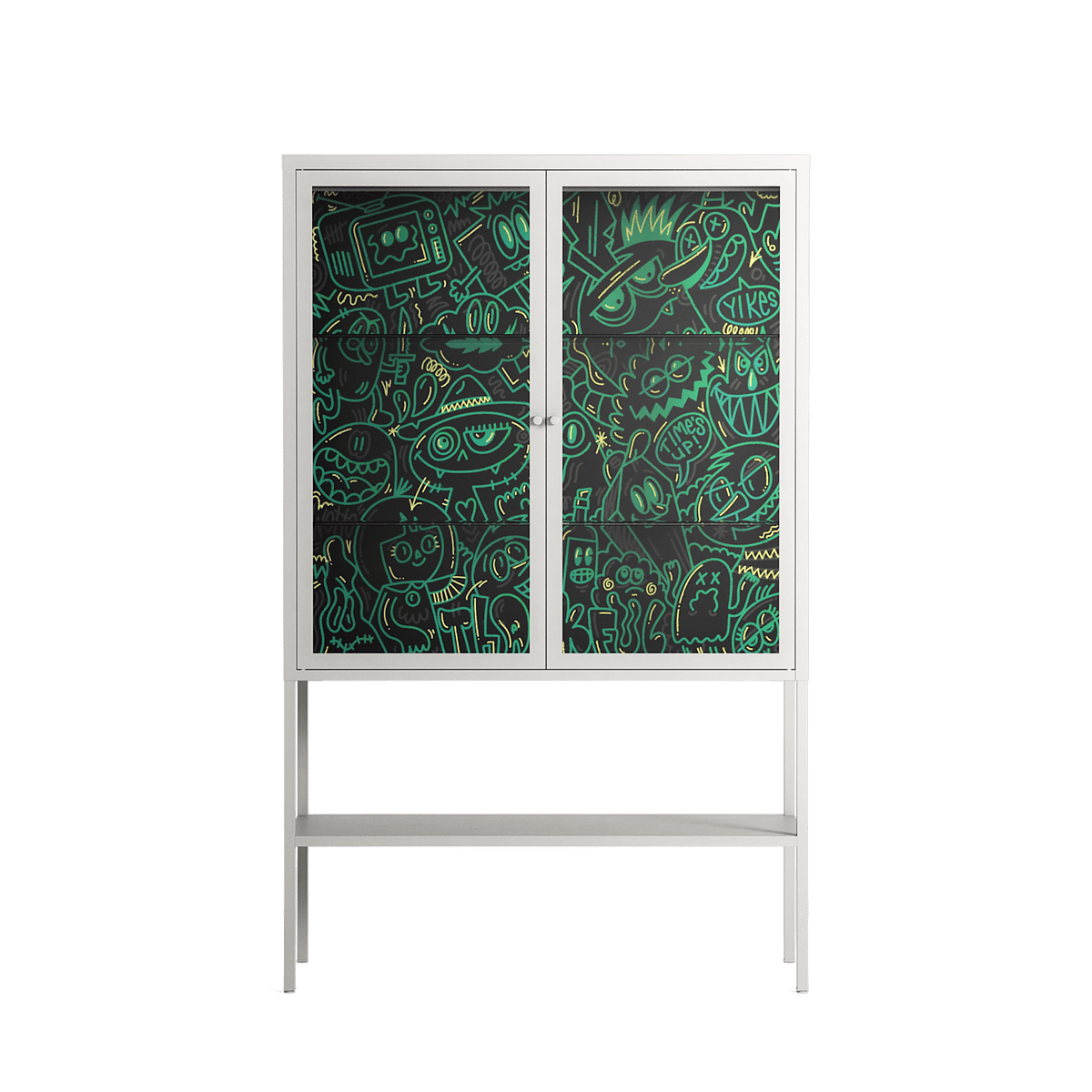 Thankful - Loft Cabinet - Craig Watkins - Chalk - Clear glass