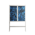 The Blue Line - Loft Cabinet - Craig Watkins - Chalk - Clear glass