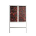 Wottosque Red - Loft Cabinet - Craig Watkins - Chalk - Clear glass