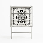 Barbed Bloom - Loft Cabinet - Daphna Sebbane - Chalk - Clear glass
