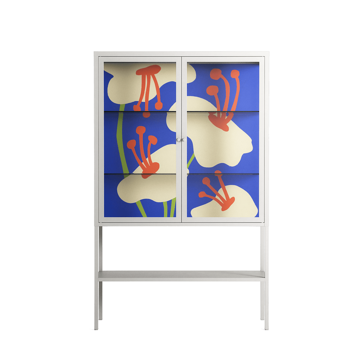 Meadow - Loft Cabinet - Magda March - Chalk - Clear glass