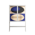 Entrance - Loft Cabinet - Oluwasheyi Adebayo - Chalk - Clear glass