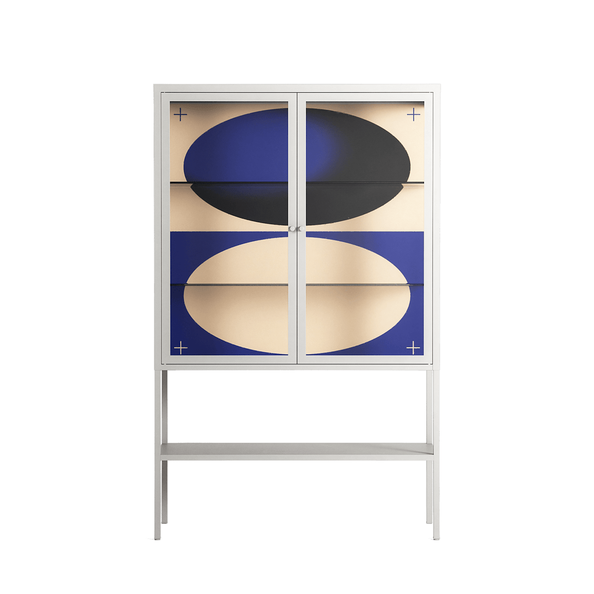 Entrance - Loft Cabinet - Oluwasheyi Adebayo - Chalk - Clear glass
