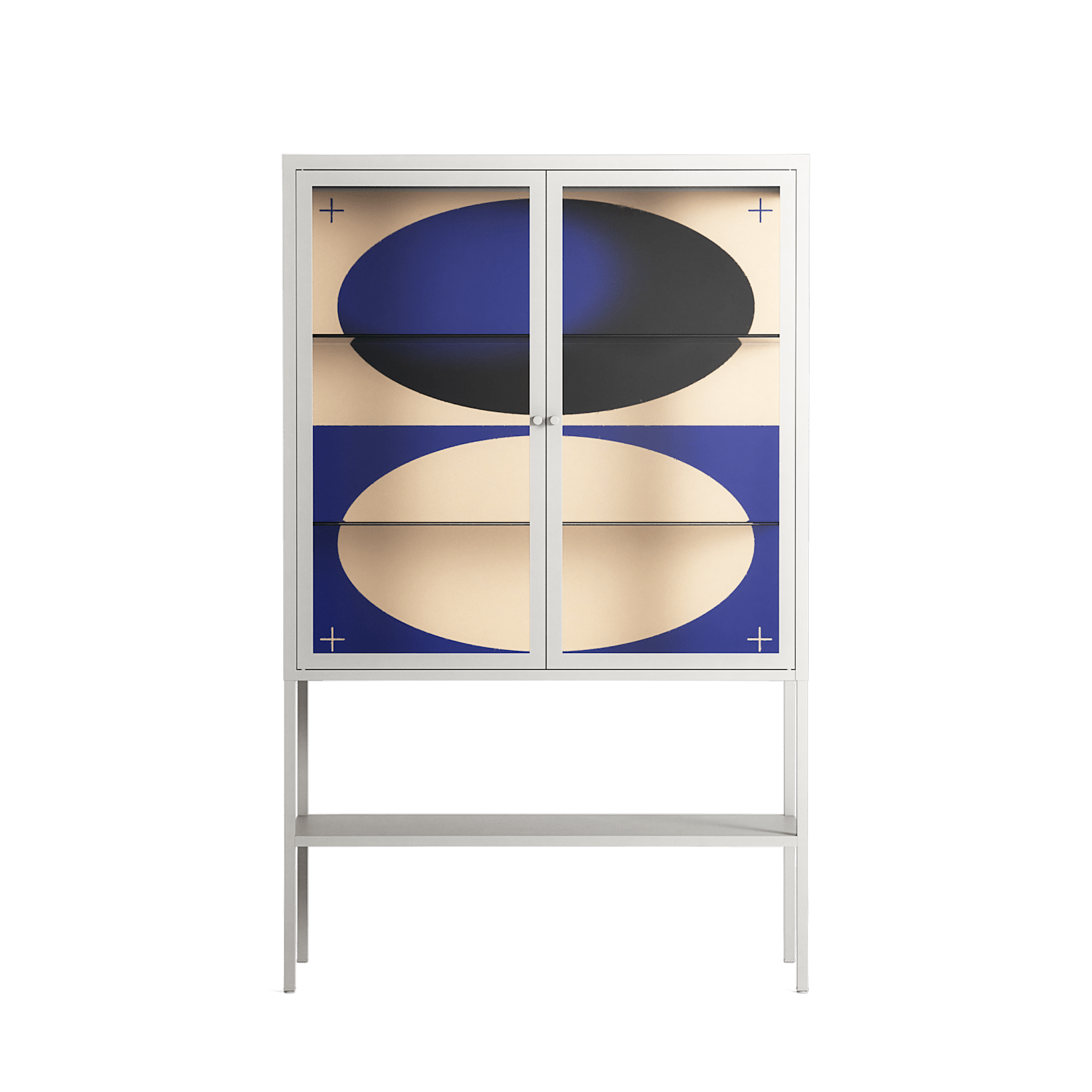 Entrance - Loft Cabinet - Oluwasheyi Adebayo - Chalk - Clear glass