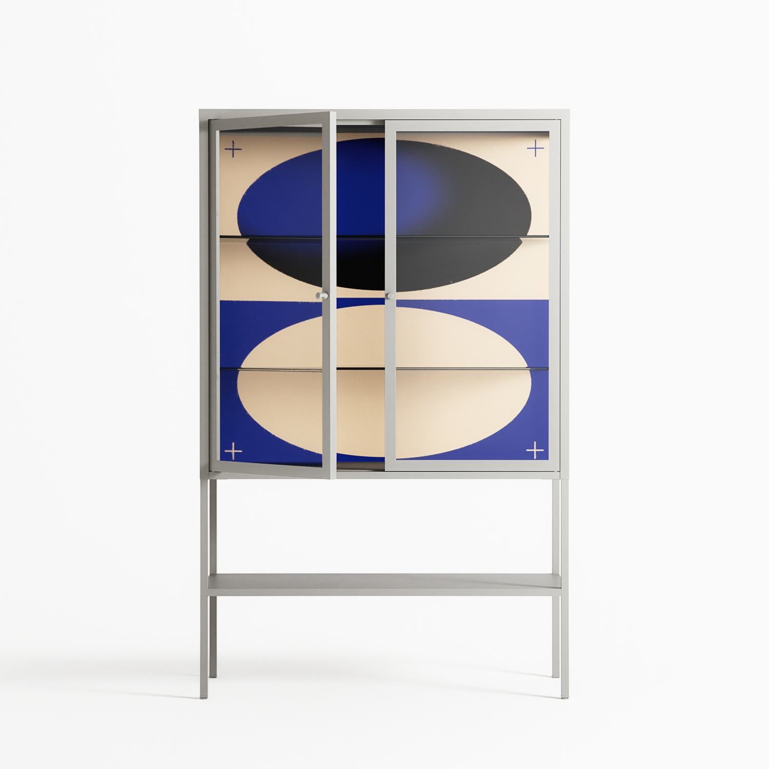 Entrance - Loft Cabinet - Oluwasheyi Adebayo - Chalk - Clear glass