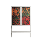 Hours - Loft Cabinet - Oluwasheyi Adebayo - Chalk - Clear glass