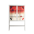 Parallel Mirage - Loft Cabinet - Oluwasheyi Adebayo - Chalk - Clear glass