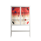 Parallel Mirage - Loft Cabinet - Oluwasheyi Adebayo - Chalk - Clear glass