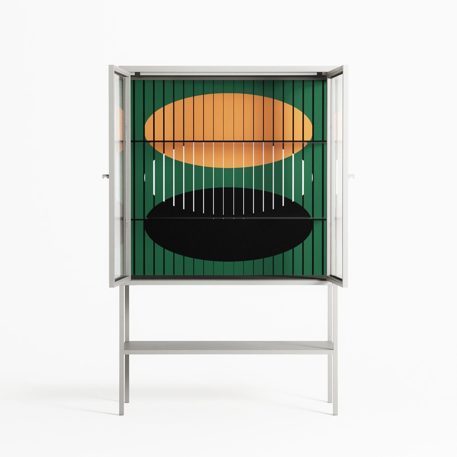 Soul Split - Loft Cabinet - Oluwasheyi Adebayo - Chalk - Clear glass