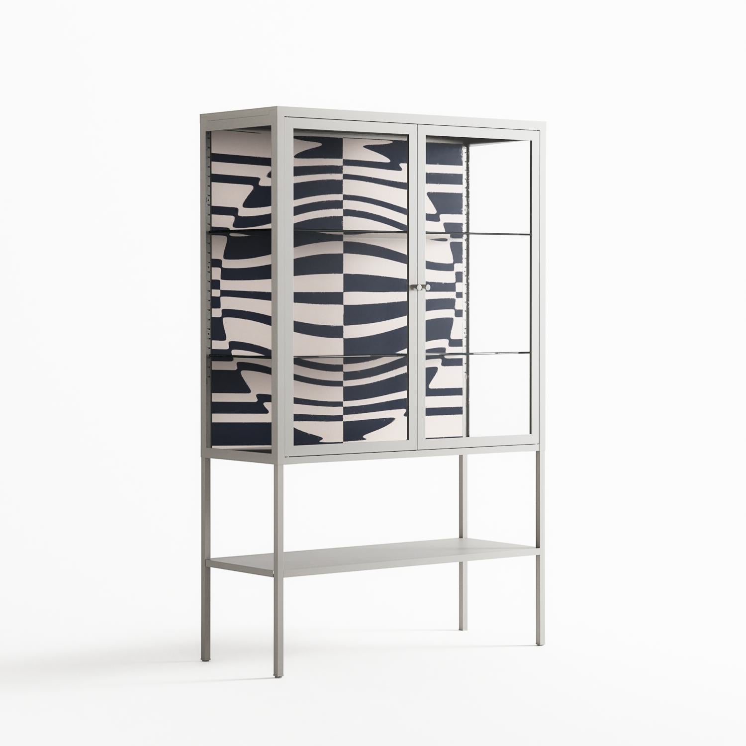 Wave Lens - Loft Cabinet - Oluwasheyi Adebayo - Chalk - Clear glass