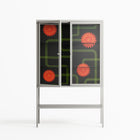 Floral Pipes - Loft Cabinet - Kristin Eriksson - Chalk - Clear glass