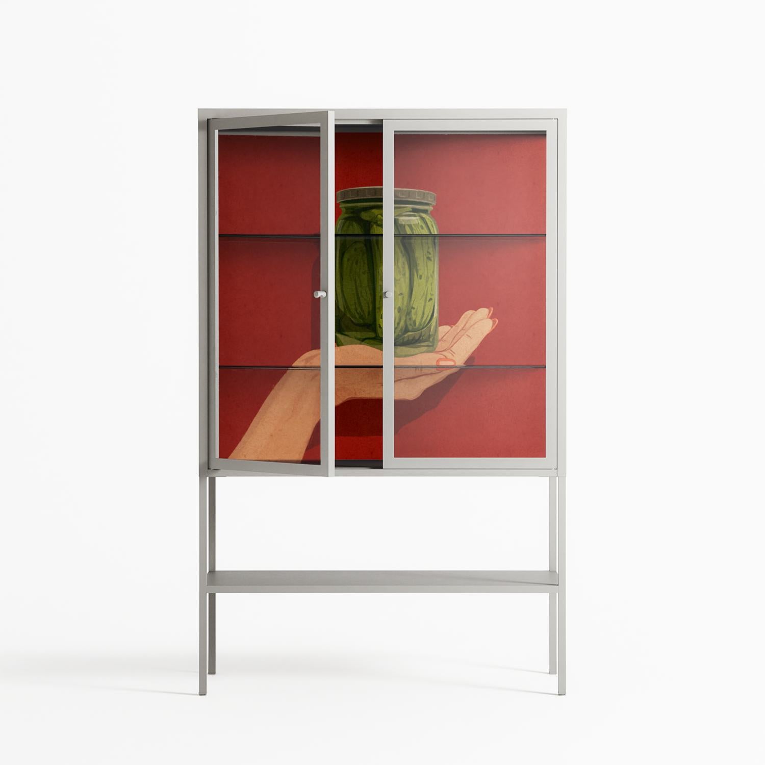 Pickles - Loft Cabinet - Kristin Eriksson - Chalk - Clear glass