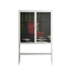 The Man Behind The Curtain - Loft Cabinet - Kristin Eriksson - Chalk - Clear glass