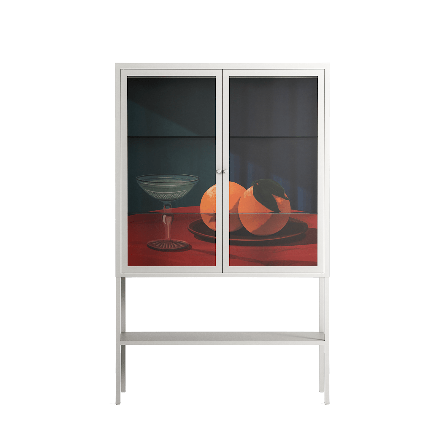 Bubbles & Oranges - Loft Cabinet - Kristin Eriksson - Chalk - Clear glass