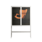 Cat in Chair A - Loft Cabinet - Kristin Eriksson - Chalk - Clear glass