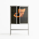 Cat in Chair A - Loft Cabinet - Kristin Eriksson - Chalk - Clear glass