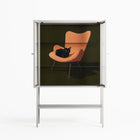 Cat in Chair A - Loft Cabinet - Kristin Eriksson - Chalk - Clear glass