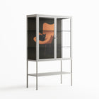 Cat in Chair A - Loft Cabinet - Kristin Eriksson - Chalk - Clear glass