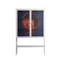 Cat in Chair C - Loft Cabinet - Kristin Eriksson - Chalk - Clear glass