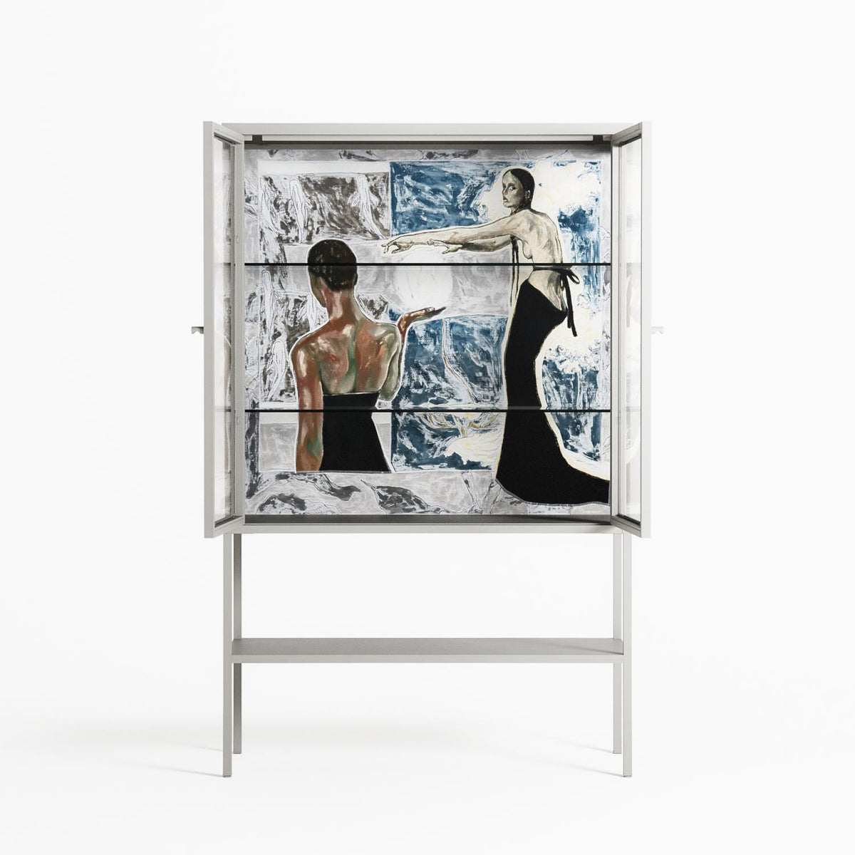 Balance - Loft Cabinet - Sophie Goudman-Peachey - Chalk - Clear glass