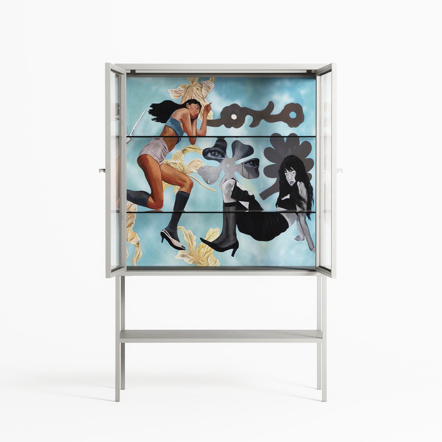 Day Dream - Loft Cabinet - Sophie Goudman-Peachey - Chalk - Clear glass