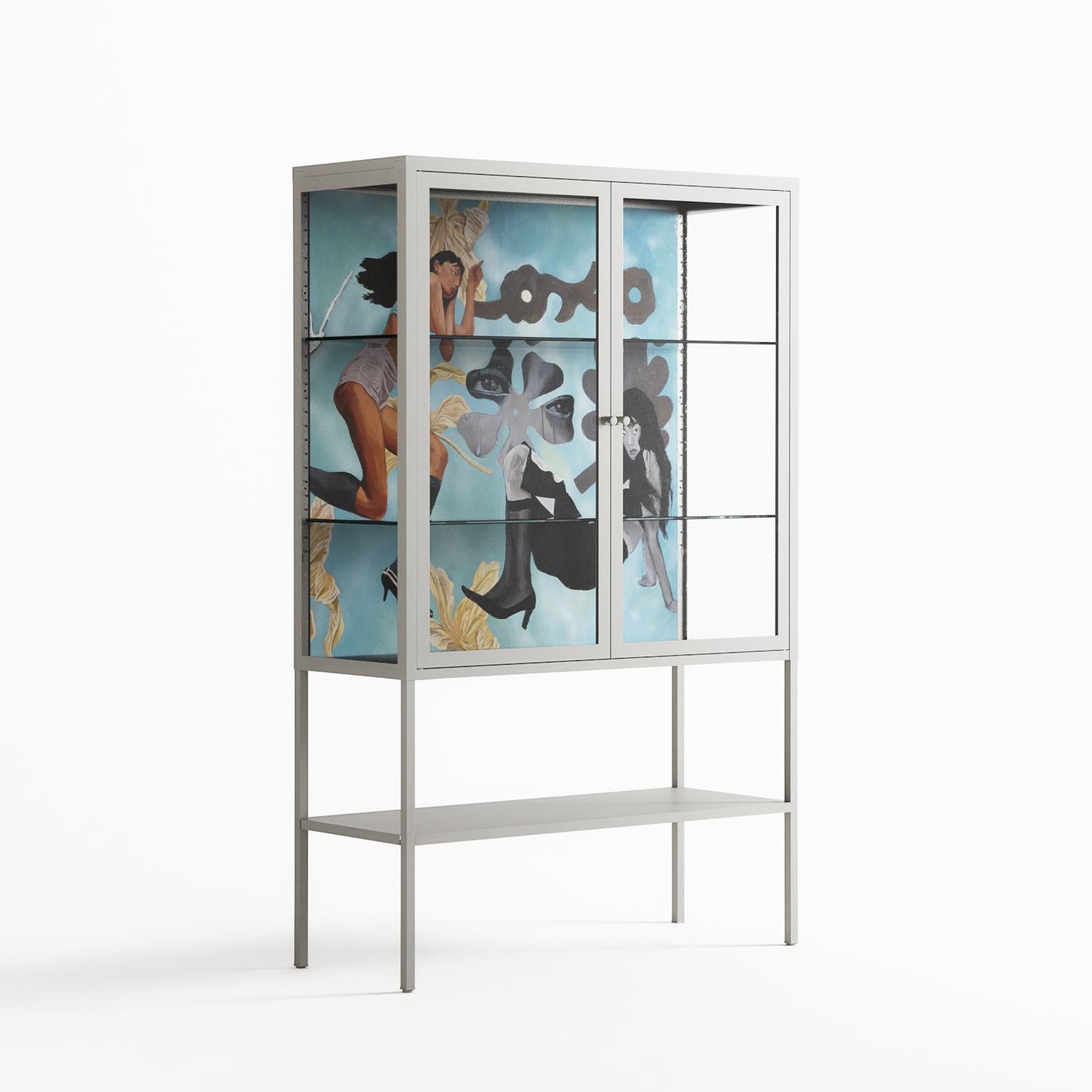 Day Dream - Loft Cabinet - Sophie Goudman-Peachey - Chalk - Clear glass