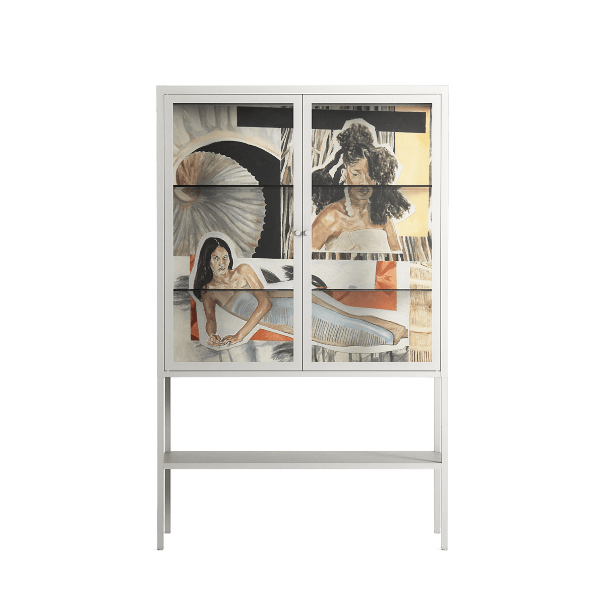 Sweet Far Away - Loft Cabinet - Sophie Goudman-Peachey - Chalk - Clear glass