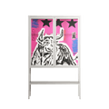 The Ringmaster - Loft Cabinet - Caitlin Flood-Molyneux - Chalk - Clear glass