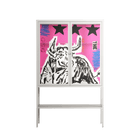 The Ringmaster - Loft Cabinet - Caitlin Flood-Molyneux - Chalk - Clear glass