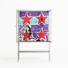 Scenes From - Loft Cabinet - Caitlin Flood-Molyneux - Chalk - Clear glass