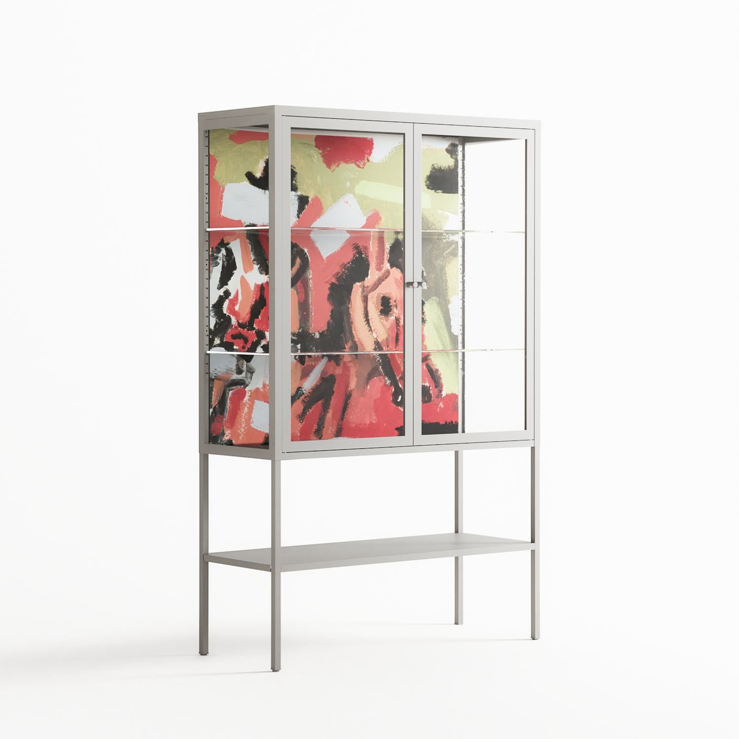 Rogue - Loft Cabinet - Caitlin Flood-Molyneux - Chalk - Clear glass