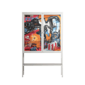 Ambush - Loft Cabinet - Caitlin Flood-Molyneux - Chalk - Clear glass