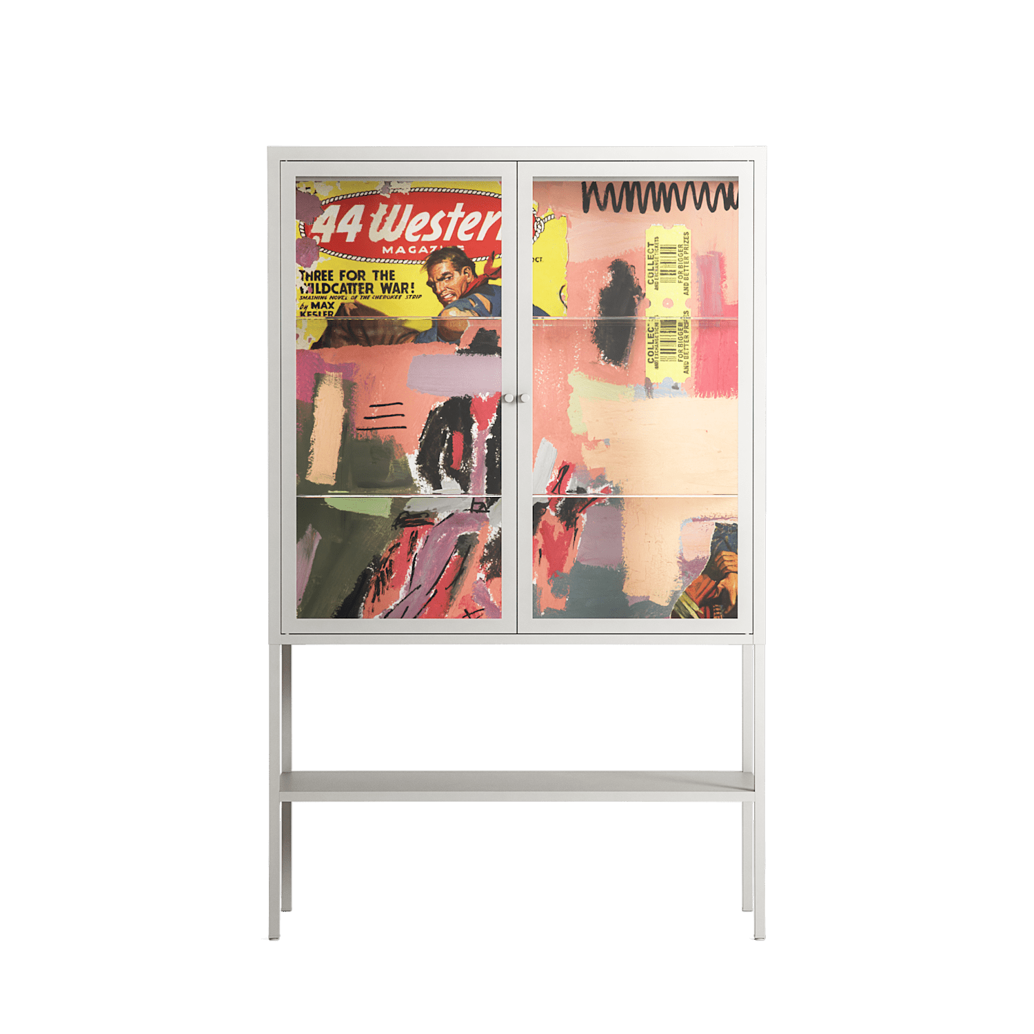 Alternate - Loft Cabinet - Caitlin Flood-Molyneux - Chalk - Clear glass