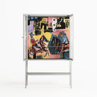 Deadlock - Loft Cabinet - Caitlin Flood-Molyneux - Chalk - Clear glass