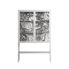 Flight Of Fancy - Loft Cabinet - Diana Catchpole - Chalk - Clear glass