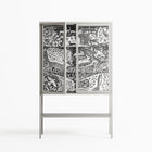 Flight Of Fancy - Loft Cabinet - Diana Catchpole - Chalk - Clear glass