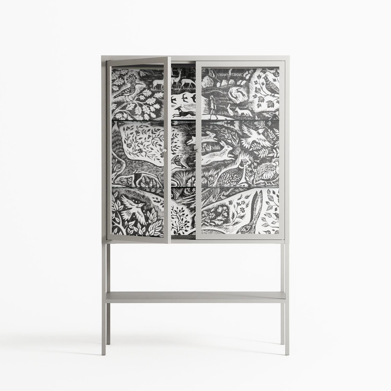 Flight Of Fancy - Loft Cabinet - Diana Catchpole - Chalk - Clear glass