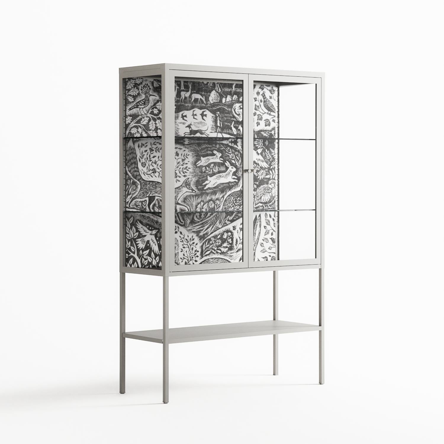 Flight Of Fancy - Loft Cabinet - Diana Catchpole - Chalk - Clear glass