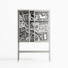 Flight Of Fancy 3 - Loft Cabinet - Diana Catchpole - Chalk - Clear glass